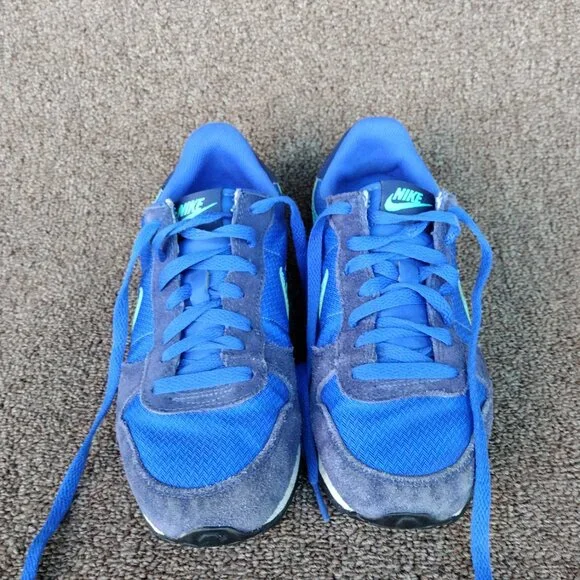 Nike Women's 9.5 Genicco Suede Blue 644451-434 Running Low Lace Up 2015 Classic - Picture 3 of 8